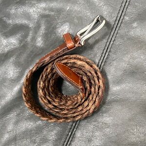 Polo Ralph Lauren Brown Leather Braided Men's Belt